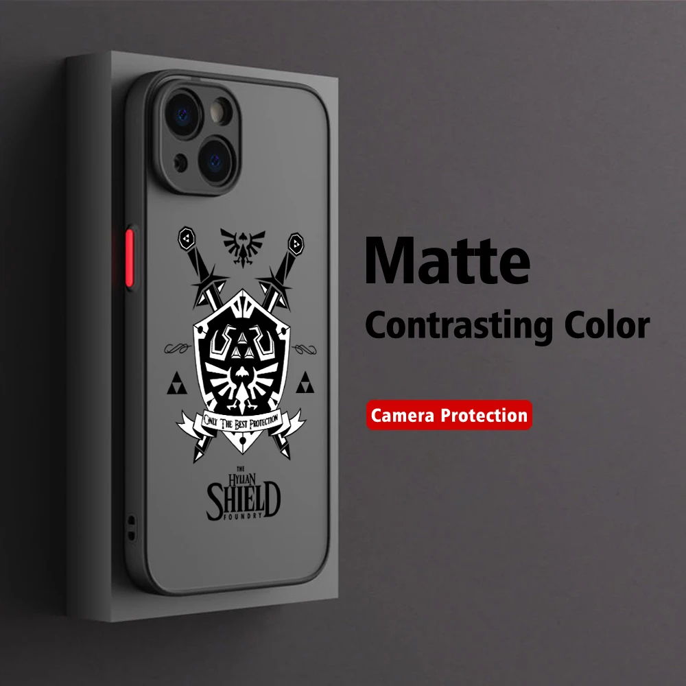 thumbnail image 1 of Funda de teléfono de Zeldas Legends, cubierta trasera transparente mate para iPhone 15, 14, 13, 12, 11, Mini Pro Max, X, XR, XSMax, 7, 8 Plus, 1 of 5