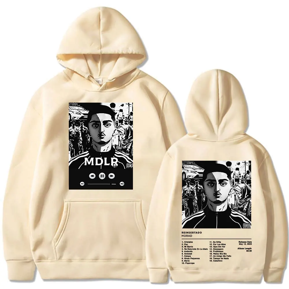 Rapper Morad M.D.L.R Album Hoodies Men's Women Clothing Fashion Hip Hop Oversized Sweatshirts Vintage Loose Pullovers Streetwear 5