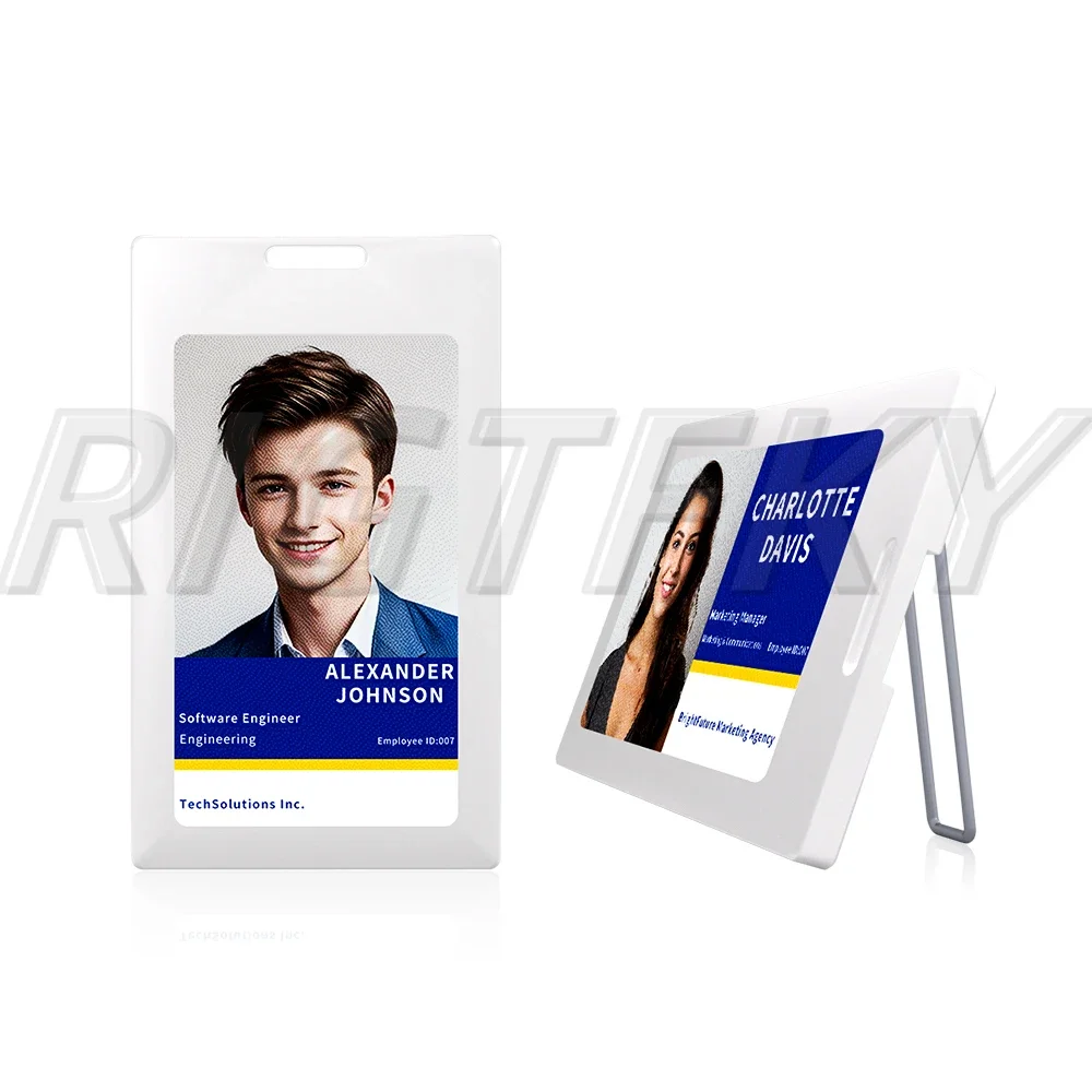 Intelligent NFC High-end Ink Screen Electronic Work Card Student Id Badge Access Card Visitor DIY Picture Gift Battery Free