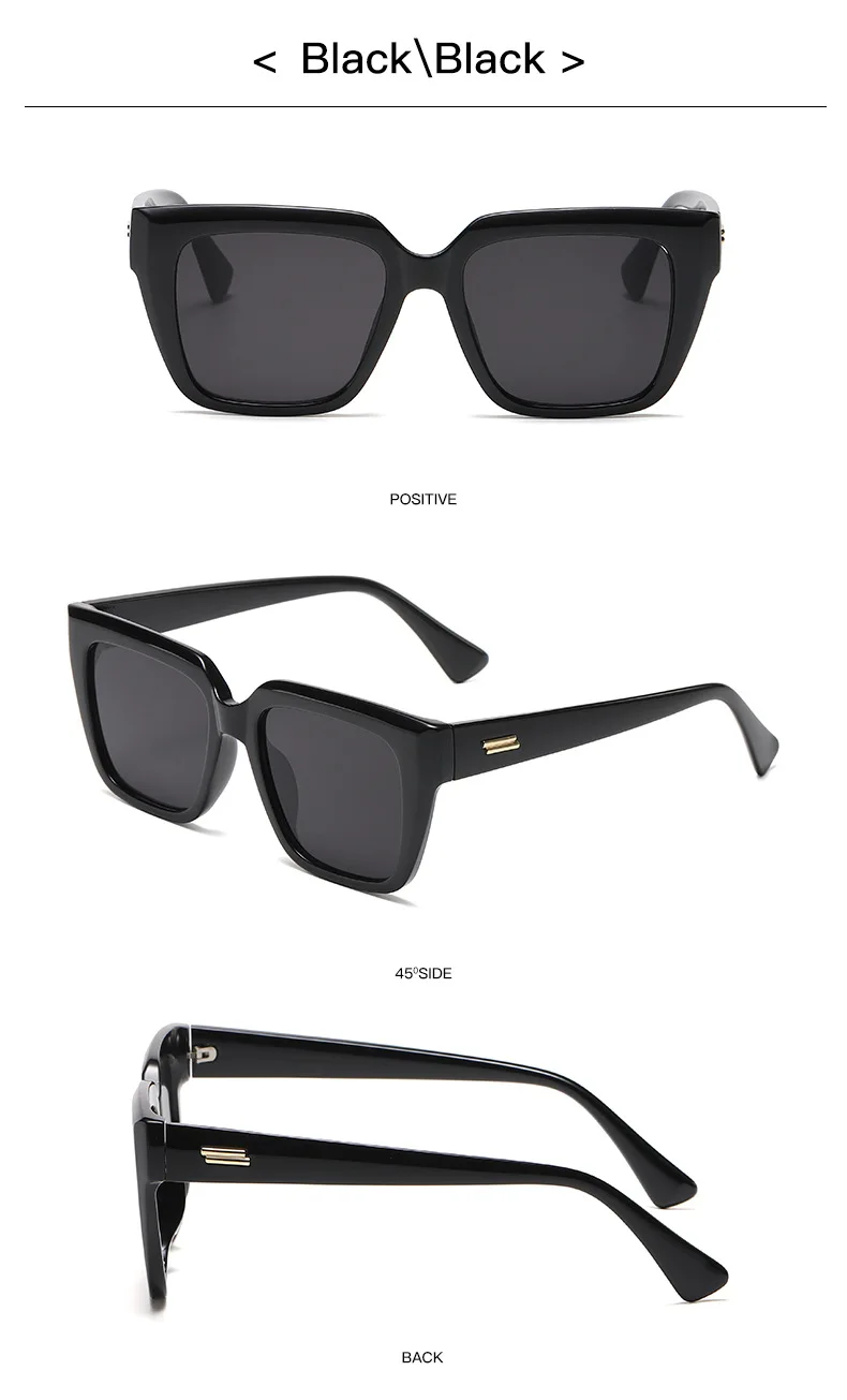 Fashion Square Sunglasses Women Men 2022 Trendy Oversized Designer Sun Glasses Vintage Shade UV400 Blocking Outdoor De_voghion.com