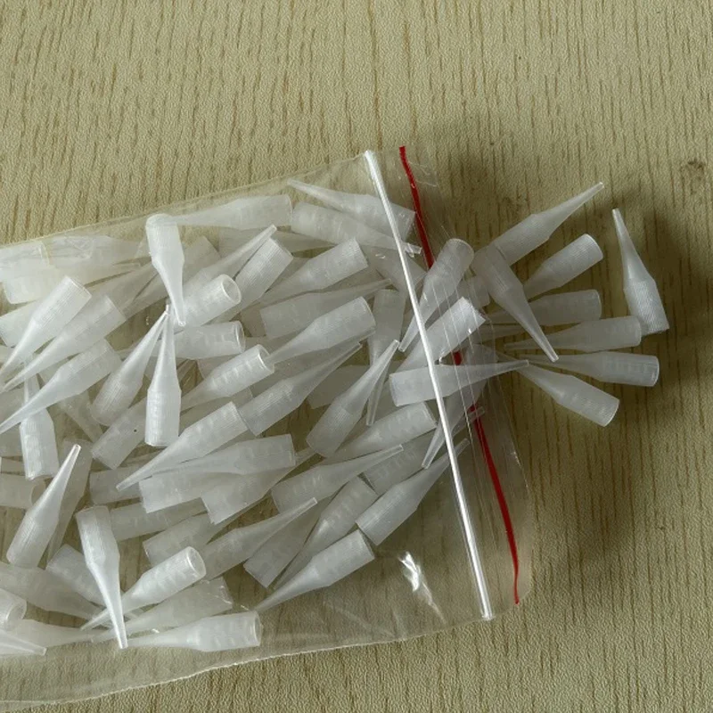 Tattoo Nozzle Needle Caps Disposable Tattoo Tips Permanent Makeup Needle Tips Traditional Caps 100pcs/bag 1RL/3RL/5F/7F