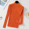 Knitted Sweater Women Pullover 2025 Half Turtleneck Jumper Sweater Autumn Winter Solid Slim Chic Streetwear Long Sleeve Top Y2K 6