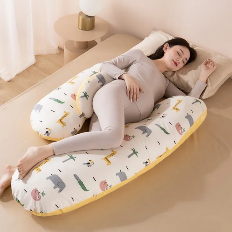 J-Shaped Pregnant Women's Waist Pillow Soft Comfort Pregnancy Pillow Abdominal Support During Pregnancy Cushion Maternity Pillow