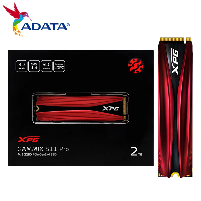 ADATA M.2 2280 SSD XPG GAMMIX S11 Pro 2TB PCIe Gen3x4 Solid State Drive For Laptop Desktop Internal Hard Drive ssd internal hard drive for pc