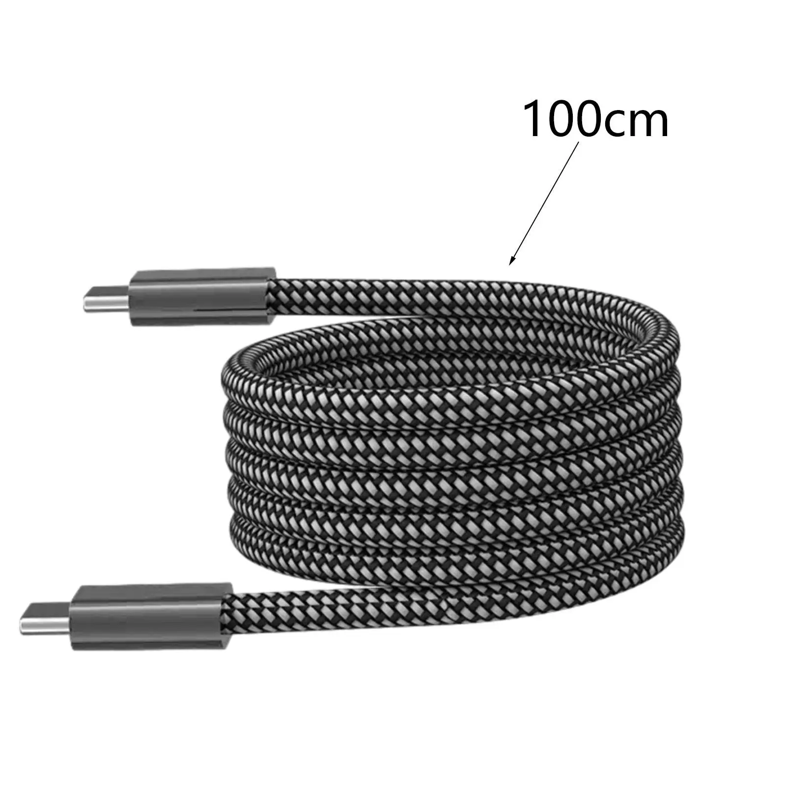 Magnetic Charger Cable Magnetic Absorption Tangle Free 60W Fast Charging Data Transfer Magnetic USB C to USB C Cable for Tablets