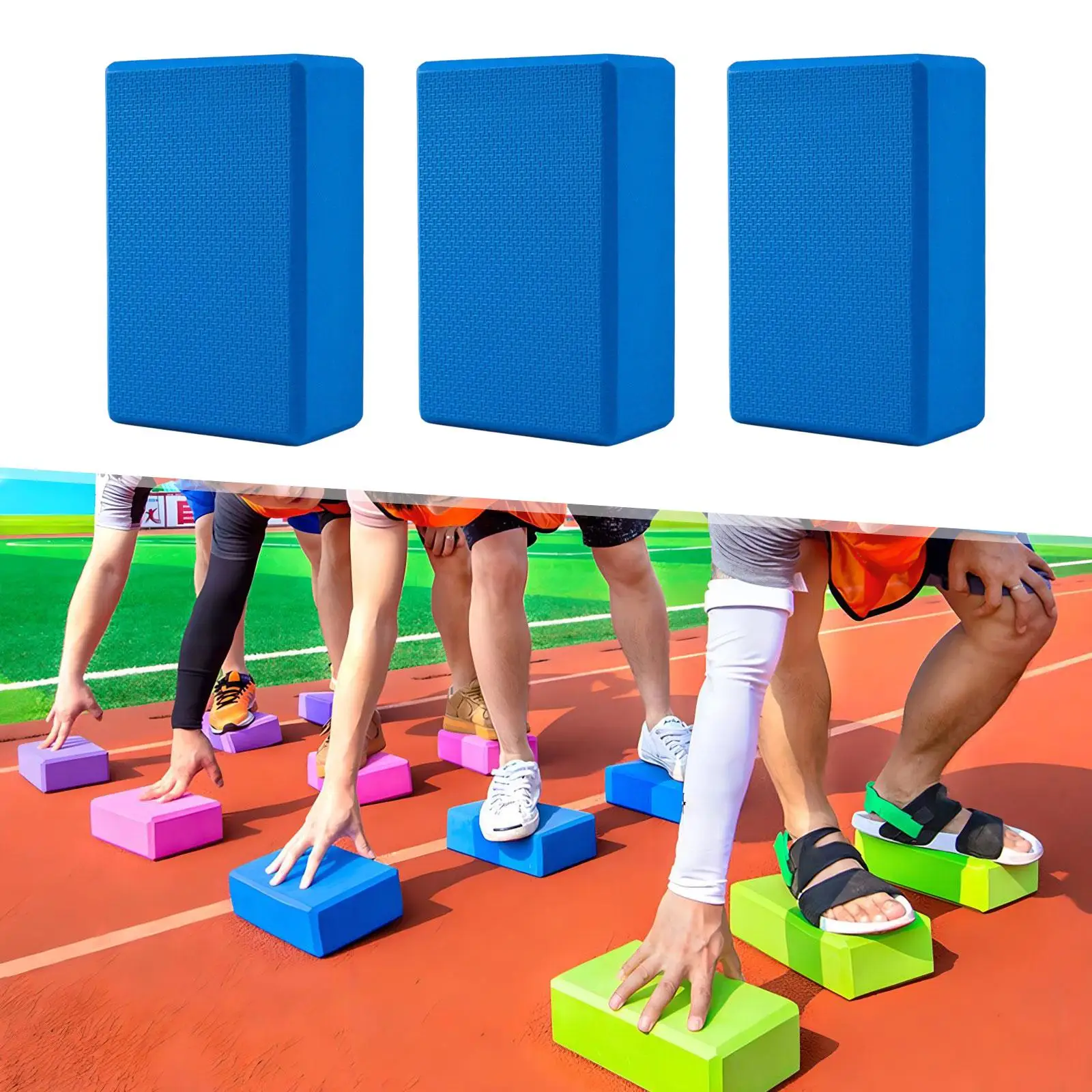 3 Pieces Stepping Stone Obstacle Course Indoor Outdoor Balance Playing Stone