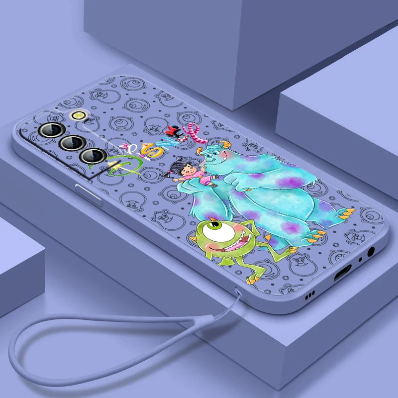 

Monsters University Cute For Samsung Galaxy S23 S22 S21 S20 S10 S9 Ultra Plus Pro FE Liquid Rope Silicone Soft Phone Case
