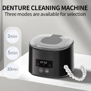50KHz Ultrasonic Retainer & Denture Cleaner, USB Rechargeable, for Invisible Braces Jewelry, Multi-Function Home Device 1