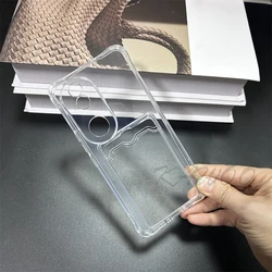 Transparent Slim TPU Wallet Case with Card Slots - Versatile Protective Cover for Vivo V50 (Clear White)