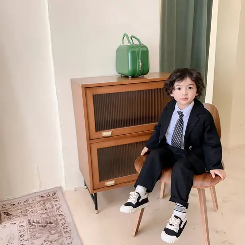 2024 Spring Boys Girls Blazer Sets Autumn Korean Fashion Kids Baby Coat Jacket+Pants 2pcs Suit Children Toddler Clothes Outfit - Image 5