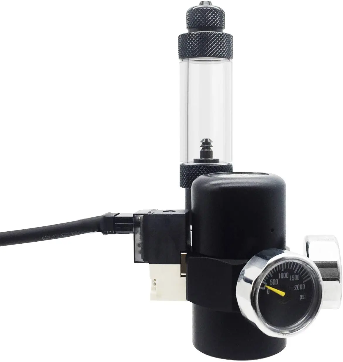 FZONE Aquarium CO2 Regulator for Paintball with DC Solenoid and Aluminum Alloy Bubble Counter and Check Valve For Plant Tank 2