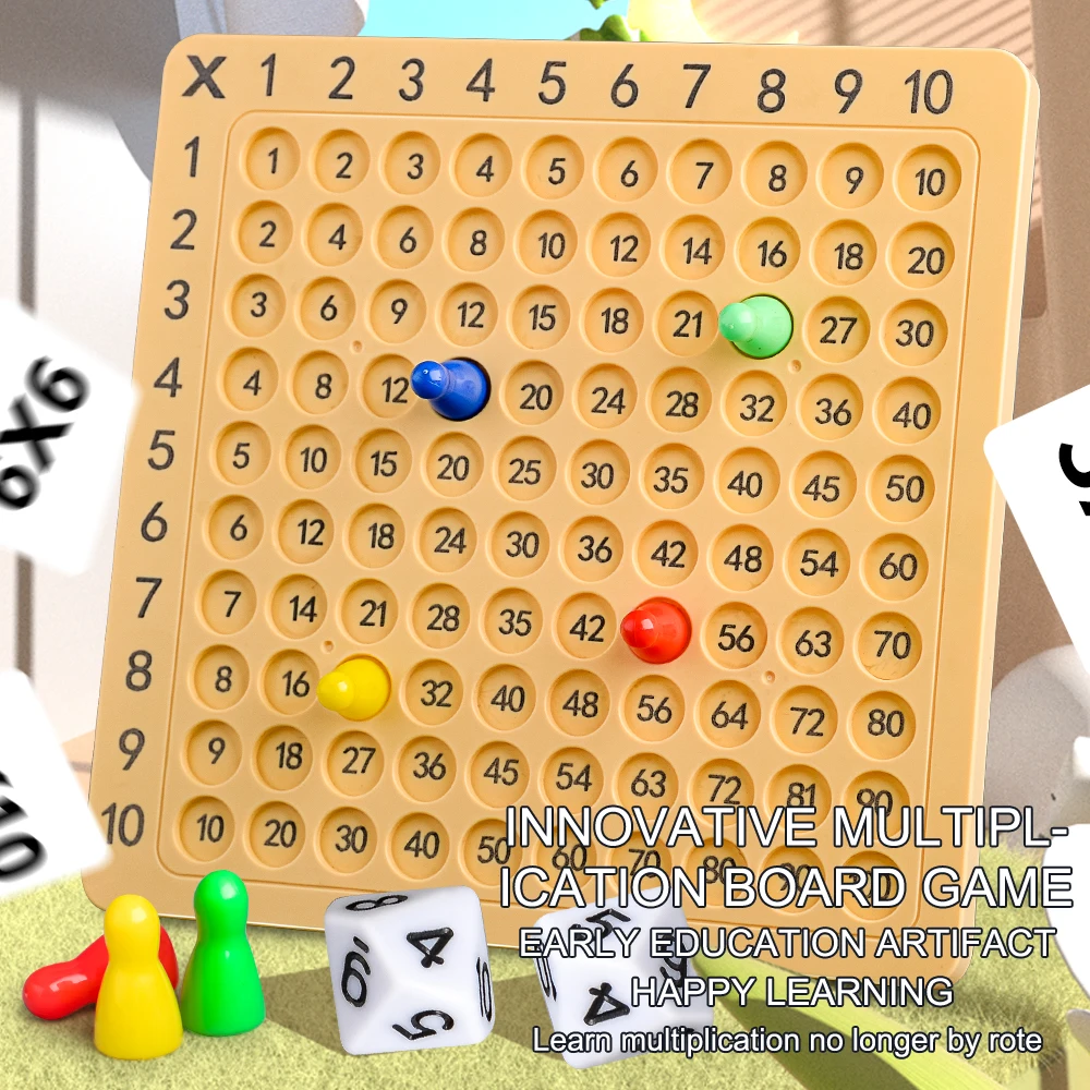 Gioco da tavolo di moltiplicazione, gioco da tavolo di matematica, scacchi, riunioni di famiglia, regalo di compleanno per Halloween, il Giorno del Ringraziamento e Natale - immagine 4
