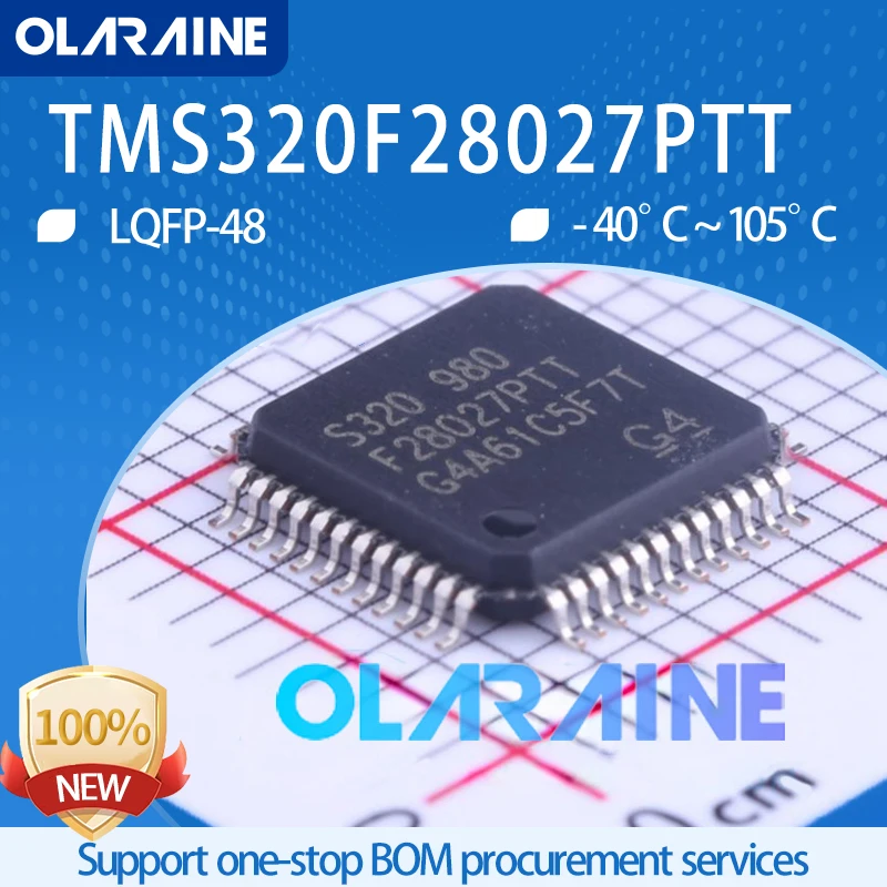 

1-10Pcs TMS320F28027PTT LQFP-48 SMD 32-bit microcontroller MCU Piccolo 60 MHz