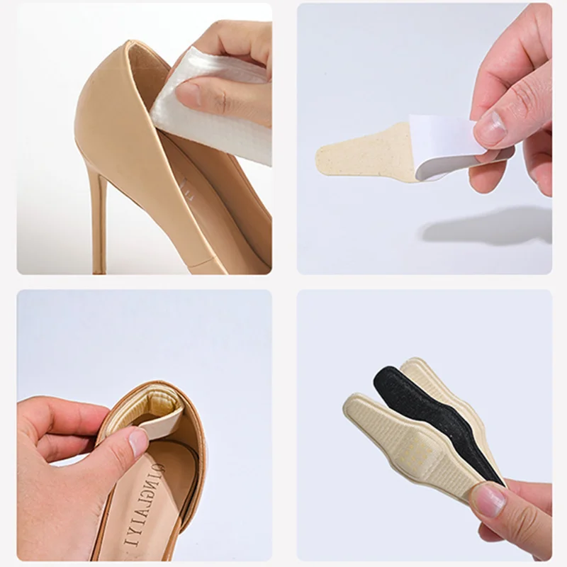 Thin & Thick Cotton Sponge Heel Stickers for Women Summer High Heels Adjustable Size Shoe Inserts Heel Protection Sticker Insole