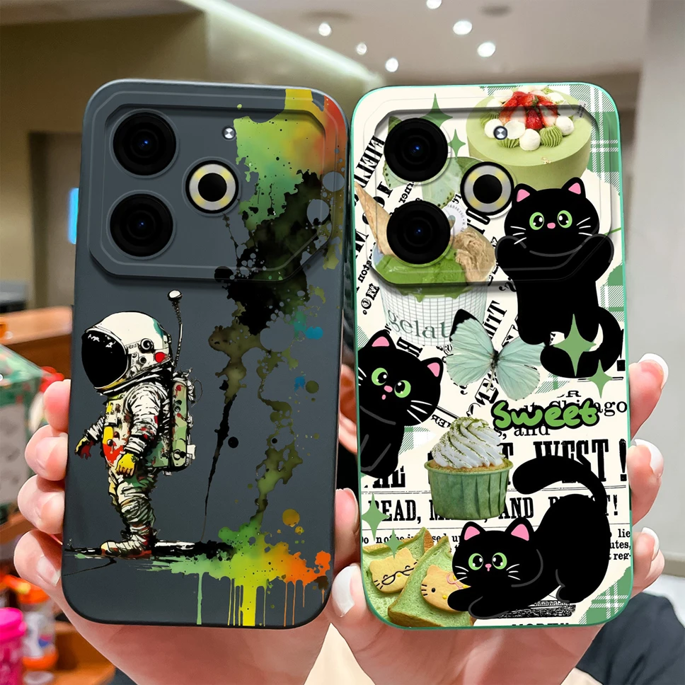 Cute Creative Pattern Shockproof Silicone Phone Case - Soft Protective Back Cover