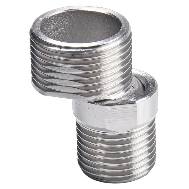 ก๊อกน้ำปรับได้360องศาแบบสกรูที่ทำมุมโค้งงออะแดปเตอร์สำหรับก๊อกน้ำแบบสั้น/ยาวสำหรับห้องครัวห้องน้ำ 4