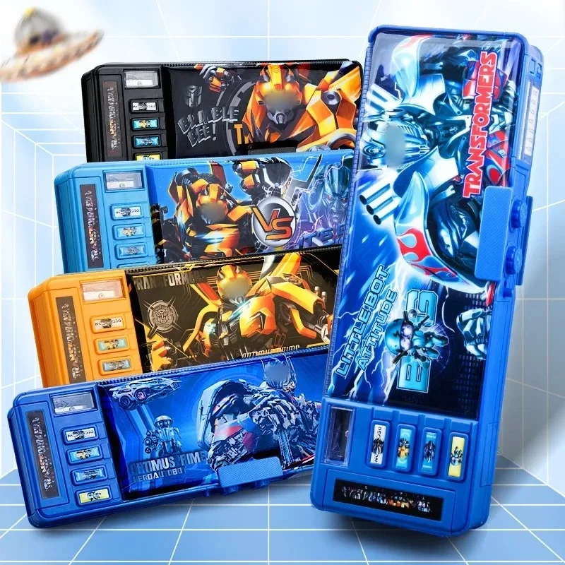 Stationery box Transformers multi functional high tech boys' password lock kindergarten bag gift