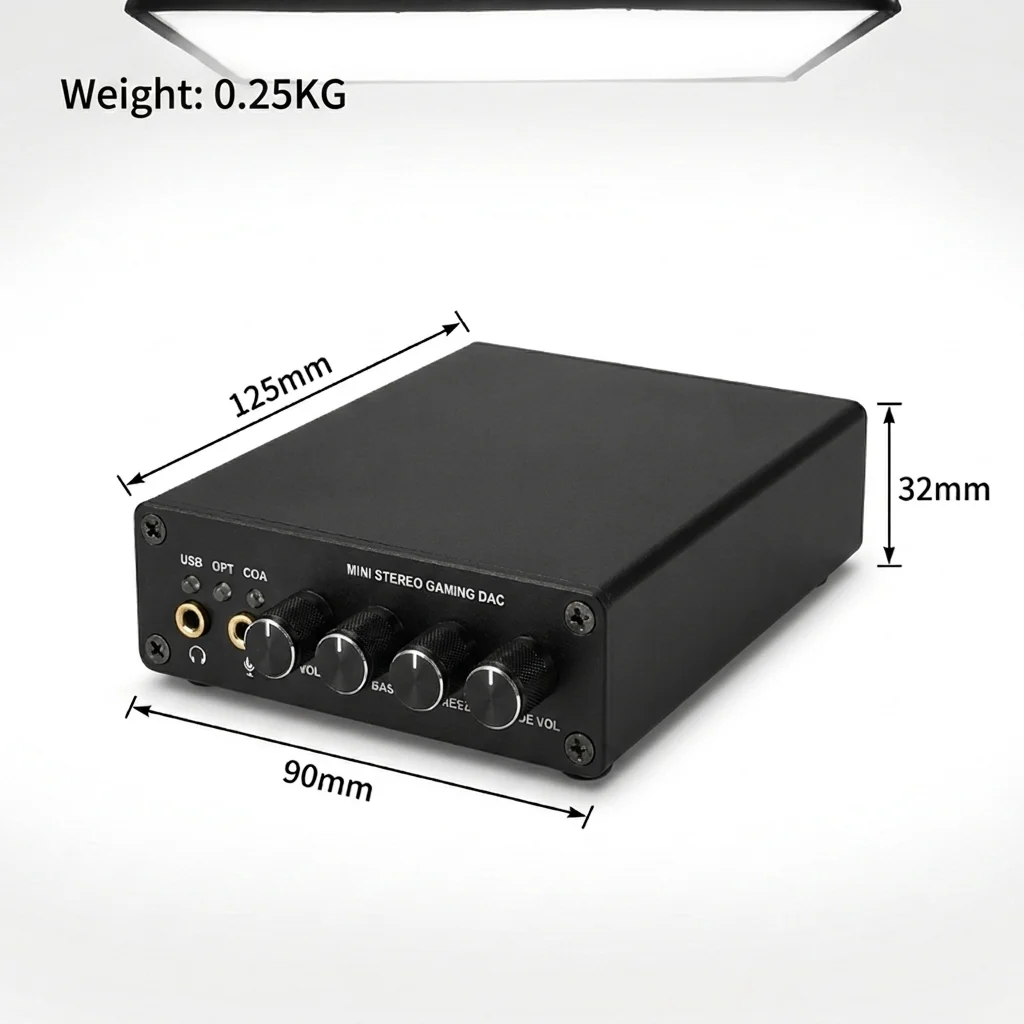 제로 레이턴시 전송, 고음질 사운드, USB 광섬유 동축 DAC 오디오 컨버터를 갖춘 전문 게임 디코더