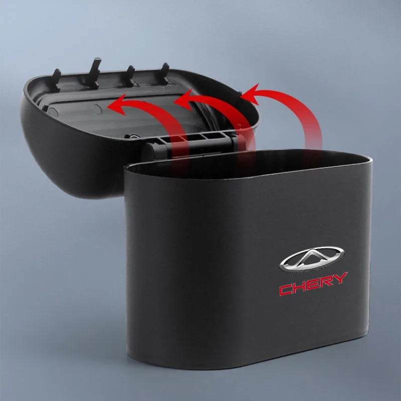Hanging Vehicle Garbage Dust Case Storage Box Rubbish Bin for Chery Tiggo 2 3 4 6 7 8 3X 5X Pro T11 Auto Interior Accessories