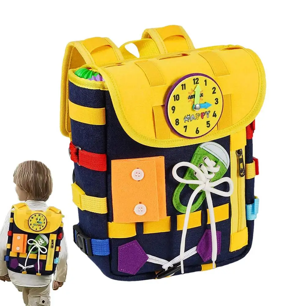Montessori Busy Board Felt Learning Backpack For Toddlers Busy Baby Board Kids Educational Toys
