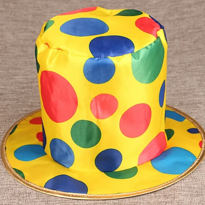 4 Styles Adults Funny Rainbow Clown Hats Christmas Halloween Cosplay Prop Magician Top Festival Party Headgear for Men Women cosplay hat