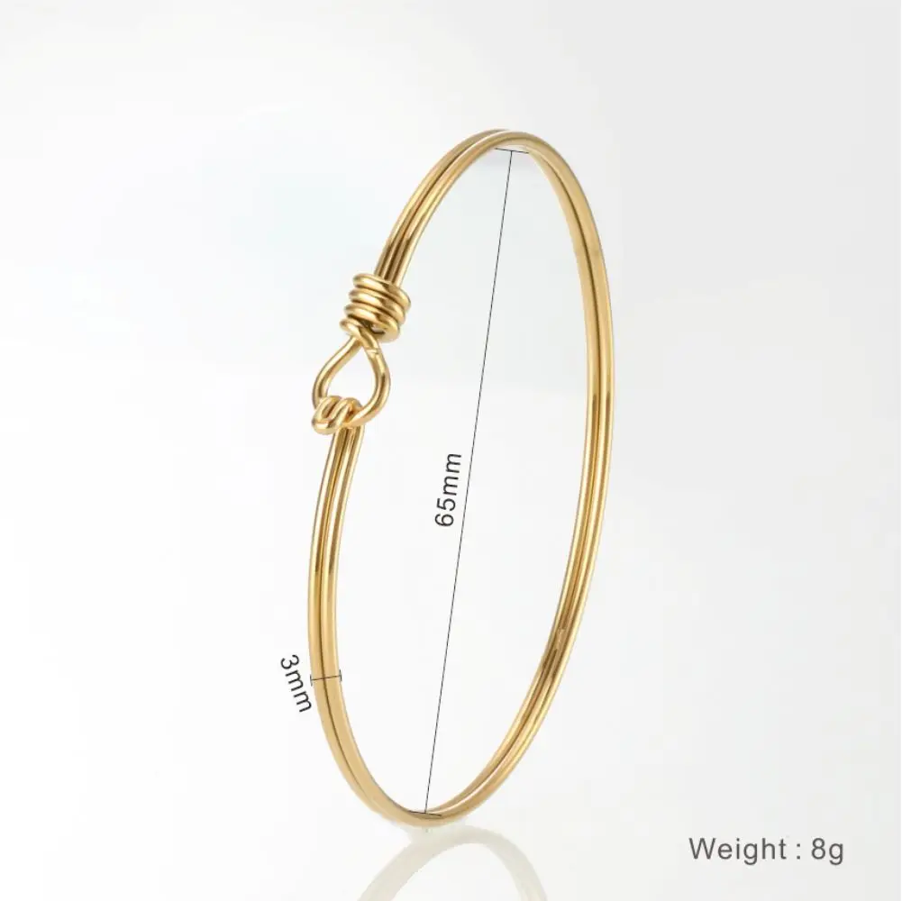 Bangle Bracelet Stainless Steel Bracelet 5pcs per lot Stainless Steel Wired Bangles 65mm Handmade Bracelet Basic DIY Jewelry Making Accessories
