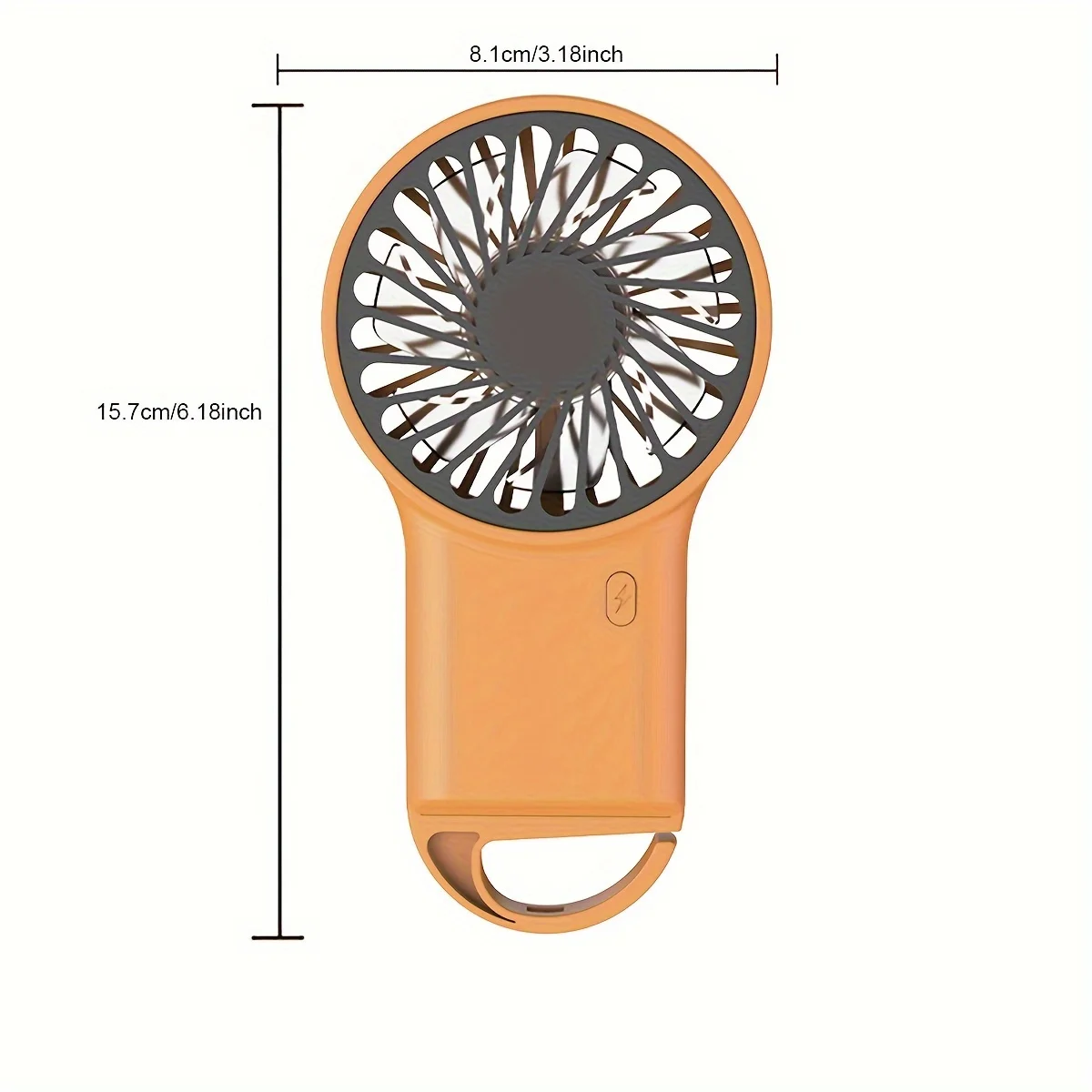 New Mini Portable Fan USB Charging 3-speed Handheld and Desktop Mini Fan with Hanging Function Cartoon Mountaineering Buckle 4