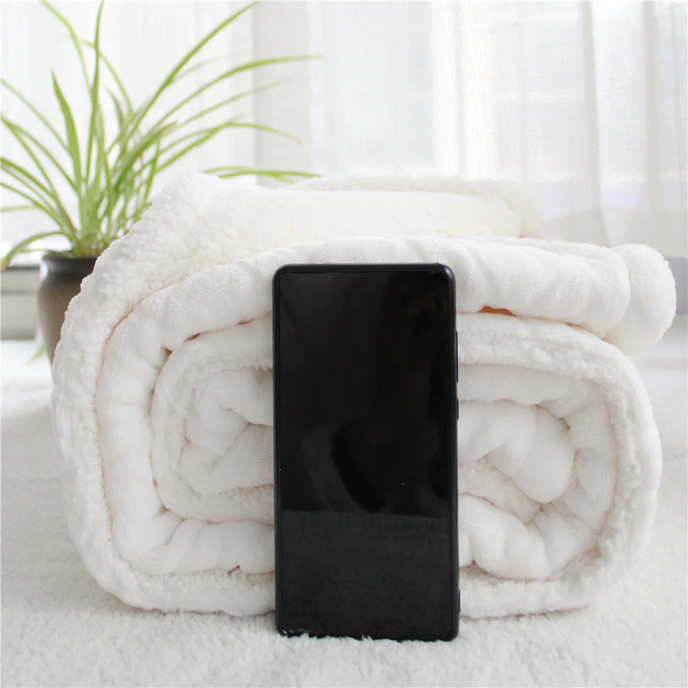 Winter Thick Thermal 3d Minky Dot Kids Blanket Super Soft Sherpa Fluffy Toddler Baby Blanket Quilt Swaddle Office Seat Blanket 6