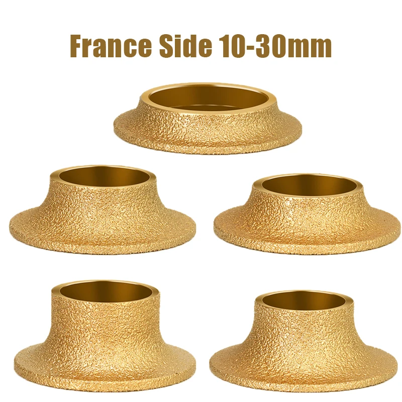 

3inch 75mm 20mm Bore France Side Dry Vacuum Brazed Diamond Grinding Wheel Demi-bullnose Edge Marble Edging Profile Grinding Disc