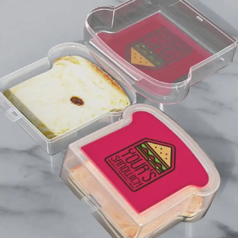 

Portable Sandwich Box Toast Box Reusable Bread Preservation Storage Box For Office Students Bento Lunch Boxes Accessories