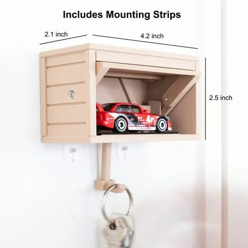 Portachiavi per Garage Auto con Apertura Porta, Salvaspazio, Resistente, per Appassionati di Veicoli, Regalo Creativo, Accessori per Conservazione Chiavi - Image 6