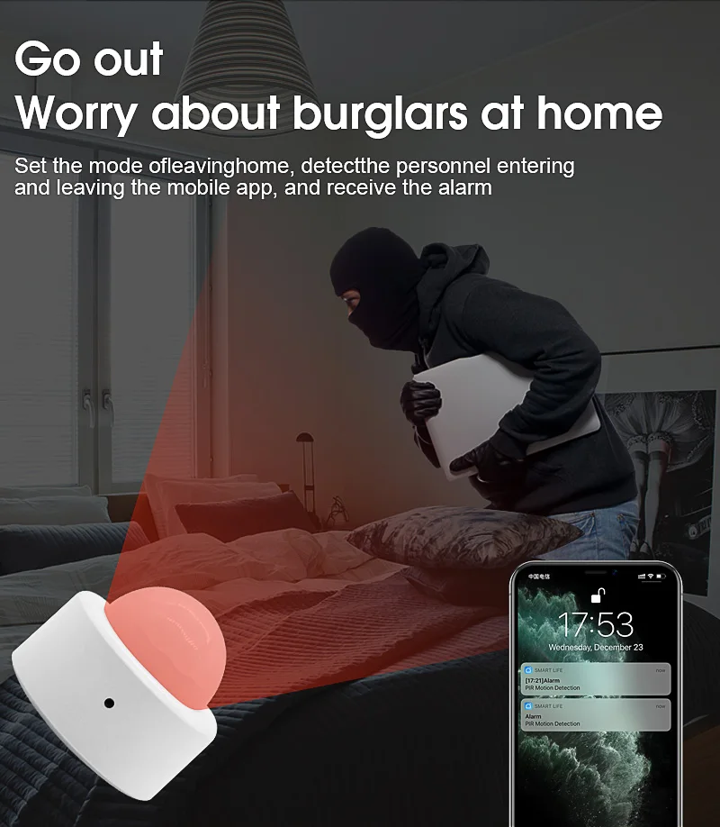 Tuya Zigbee PIR Motion Sensor Human Body Movement Wireless Infrared Detector Smart Home Security Work With Alexa Google Home pir motion sensor motion sensor infrared detector sensor