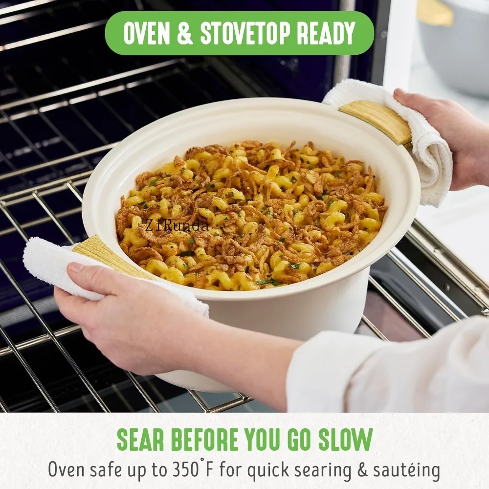 6Qt Programmable Slow Cooker, Removable Nonstick Pot, Keep Warm & Digital Timer, Dishwasher Safe Glass Lid & Crock, Slow Cooker 4
