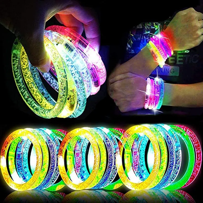Costura y manualidades Materiales color aleatorio para niños de 3 a 12 años Pulsera de fiesta luz LED que brilla en la oscuridad DQTYE vemax.es