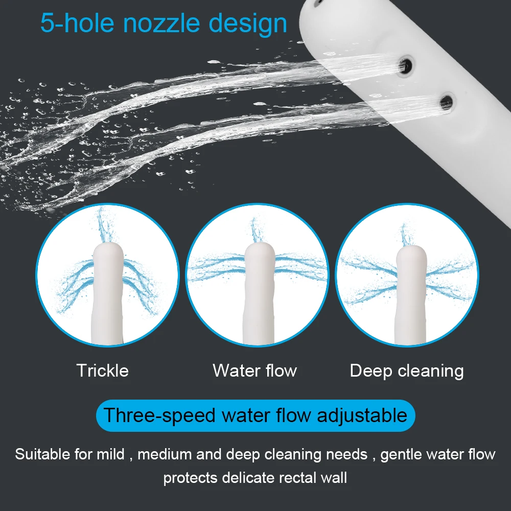 and Anal  Cleaner Electric Enema Irrigator Anal Douche Bulb Design Enema Cleaning Container Sex Toys_voghion.com