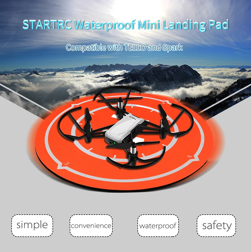 25 Centimetri Portatile Pieghevole Drone Landing Pad Per Per Mavic Mini / Tello / Spark Drone / Fpv Quadcopter