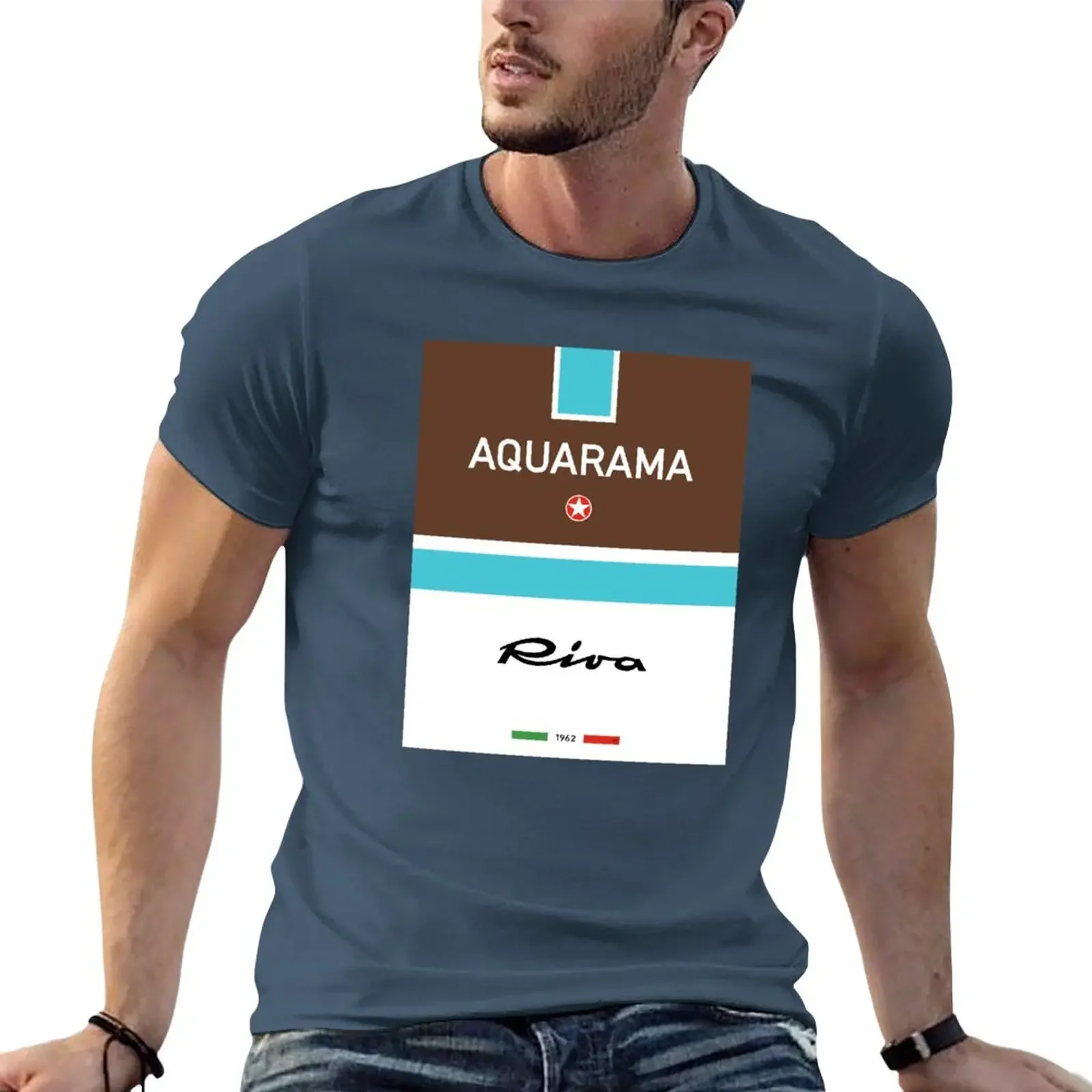 Riva Aquarama Rivarama Runabout Italia T-Shirt Italia Sweat Summer Clothes Vintage Plain Black T-Shirt Uomo