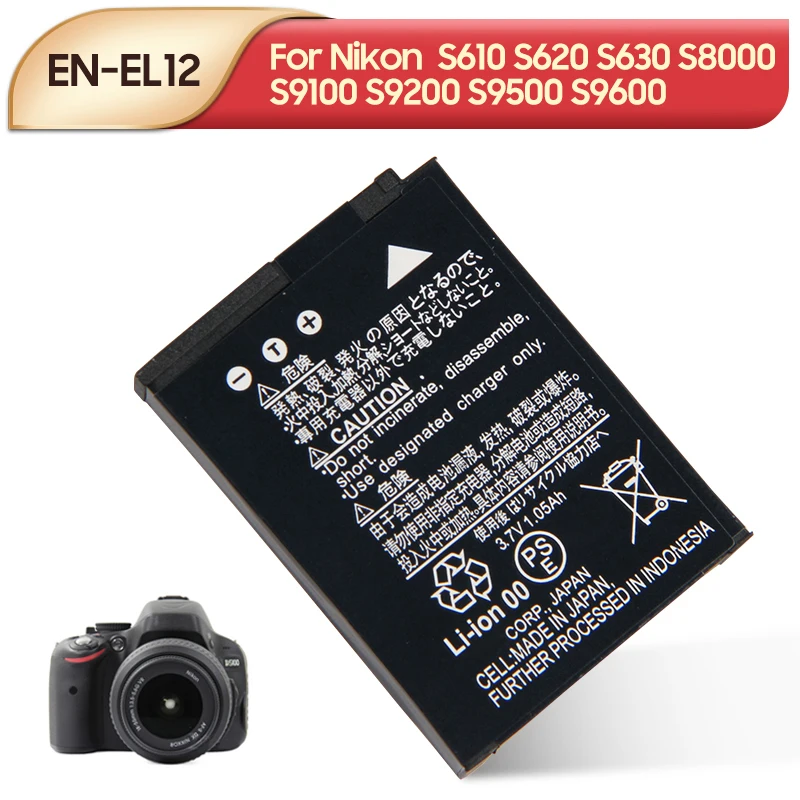 En-El12 Batteria Di Ricambio Per Fotocamera Per Nikon S610 S620 S630 S71 S610C S8000 Keymission170 S9900 A900 Aw130 S9200 P300 P310