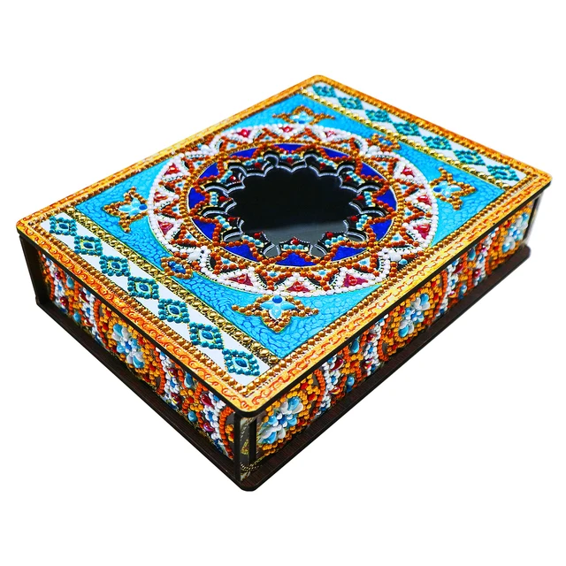 DIY Diamond Painting Jewelry Box Mandala Pattern Diamond Mosaic Embroidery  Cross Stitch Kits Jewelry Storage Box Handmade Gift - AliExpress