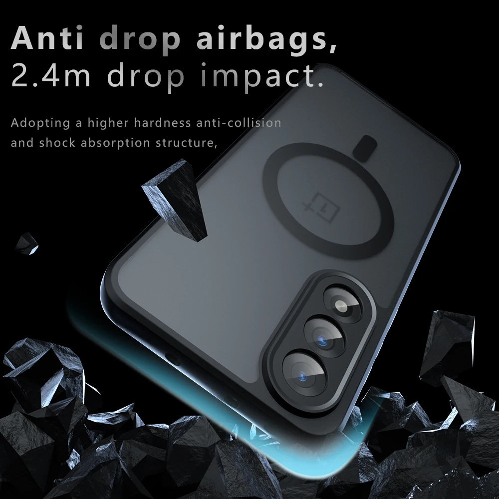 Ultra Luxury Armor Magnetic Matte Back Cover with Magsafe and Wireless Charging Compatibility