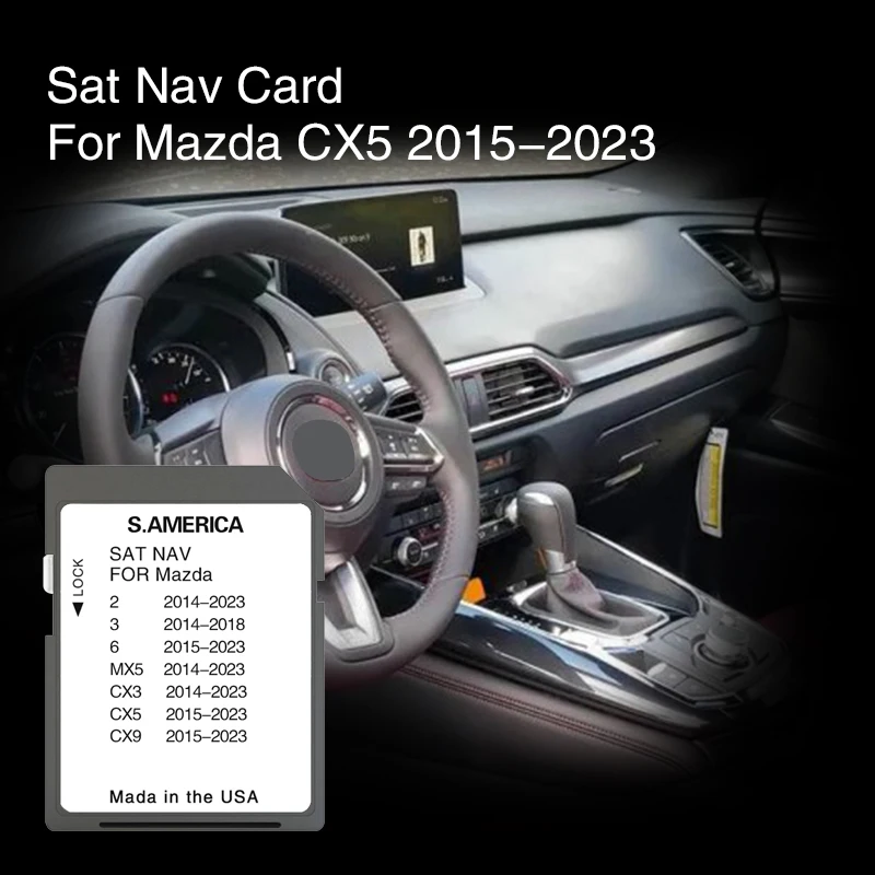 

Fitting for Mazda CX5 From 2015 To 2023 Car Map SD Navigation Card Cover Argentina Brazil Cayman Islands Chile S America