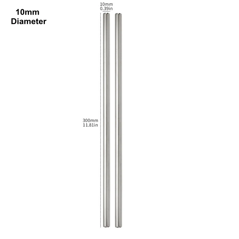 2pcs Long Big Kitchen Dining Bar Cocktail Drinking Car Cup Straws 6/8/10mm 11.8'' 304 Stainless Steel Straight Reusable Straw images - 6