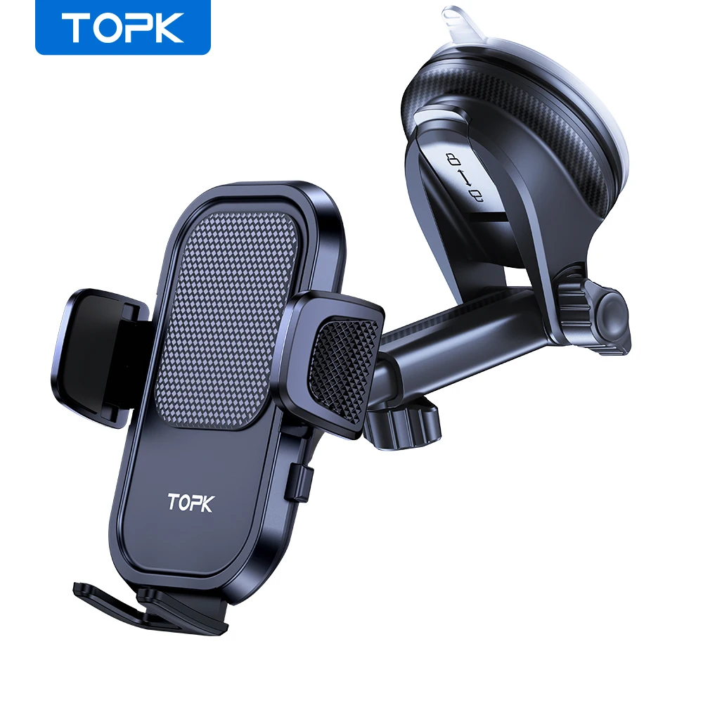 Car Phone Holder Adjustable 360° Rotation Car Phone Mount for Dashboard/Windscre