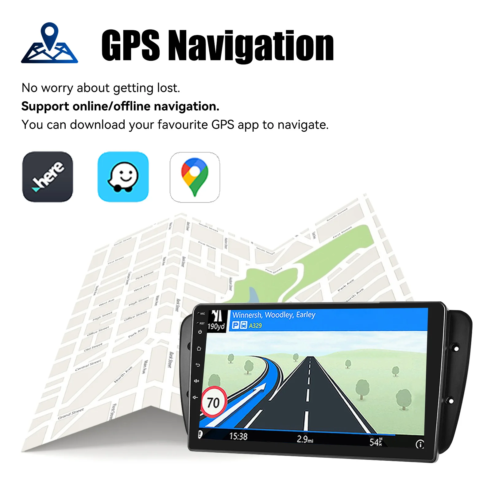 ESSGOO Android 14 2DIN Car Stereo Radio 9" Display For Seat Ibiza IV 6J 09-13 Apple Carplay Android Auto GPS Navi BT FM RDS Wifi