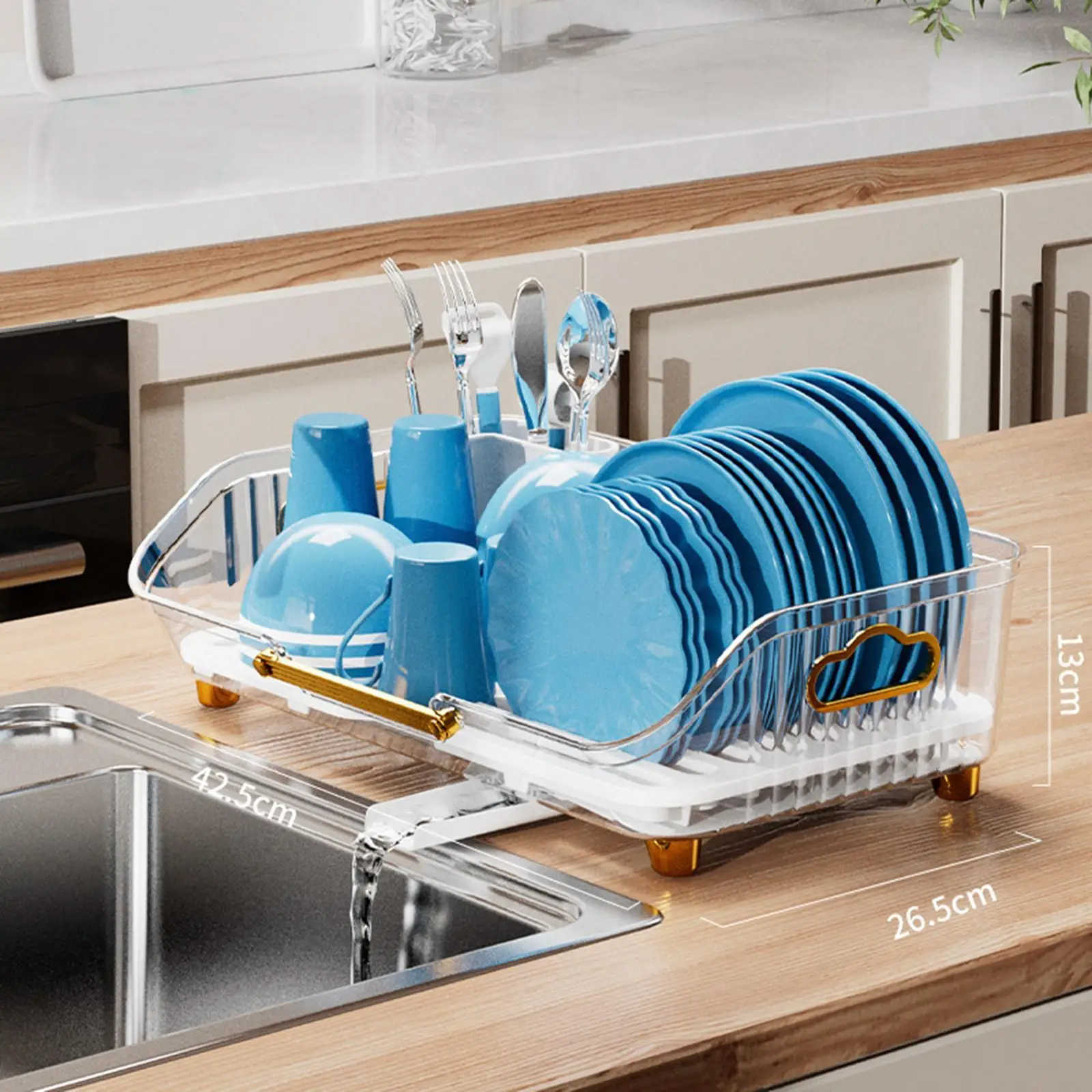 Dish Drying Rack with Drainboard Kitchen Storage Rack Dish Rack for Utensils Dish Drying Rack with Drainboard Kitchen Storage Rack Dish Rack for Utensils