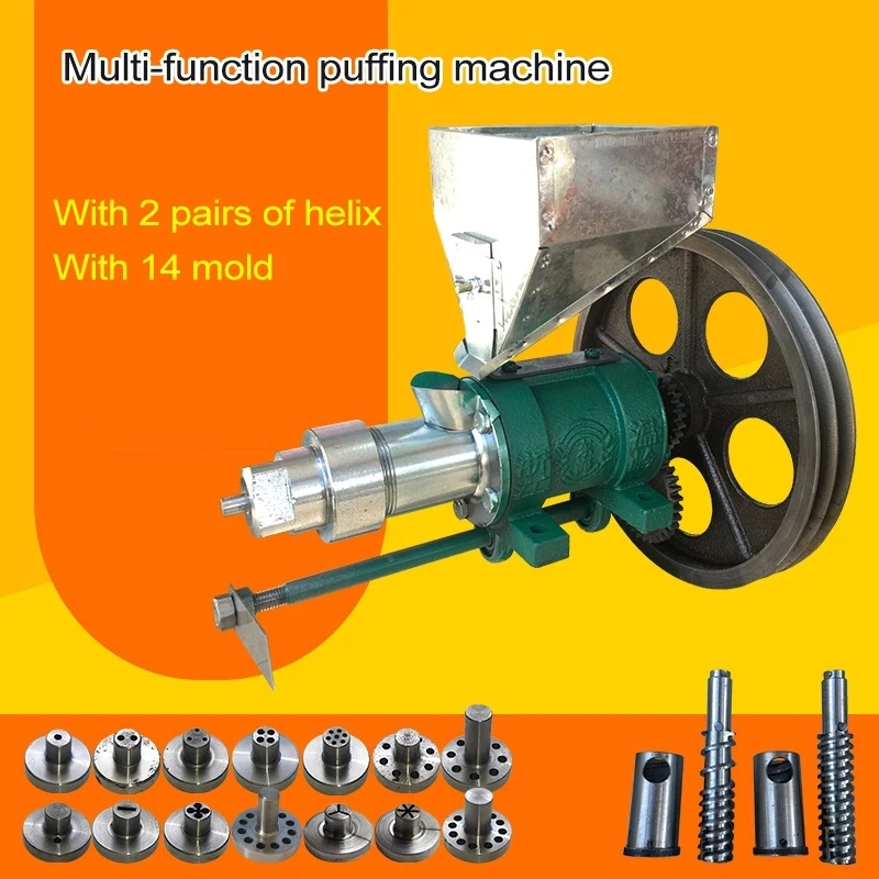 25Kg/h Snack Extruder 14 Use Corn Rice Food Extrude Puffing Machine Twisted Hollow Stick Solid Crispy Popper Bulking Machine 3d printer parts full metal j head cr10 pro upgrade hotend extrude hot end kit for creality cr10 pro extruder 24v