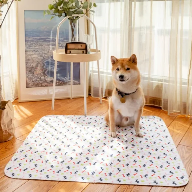 Washable Dog Pee Pad Protective Non-slip Blanket Mats for dog cage Reusable Puppy Training Pad Outdoor Portable Pet Sleeping Mat 1