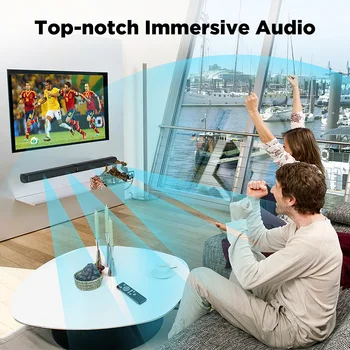 KY8000 2 in 1 Separable Soundbar for TV Sound bar, 50W Wired & Wireless Soundbar,  ARC/Optical/AUX Connection 4