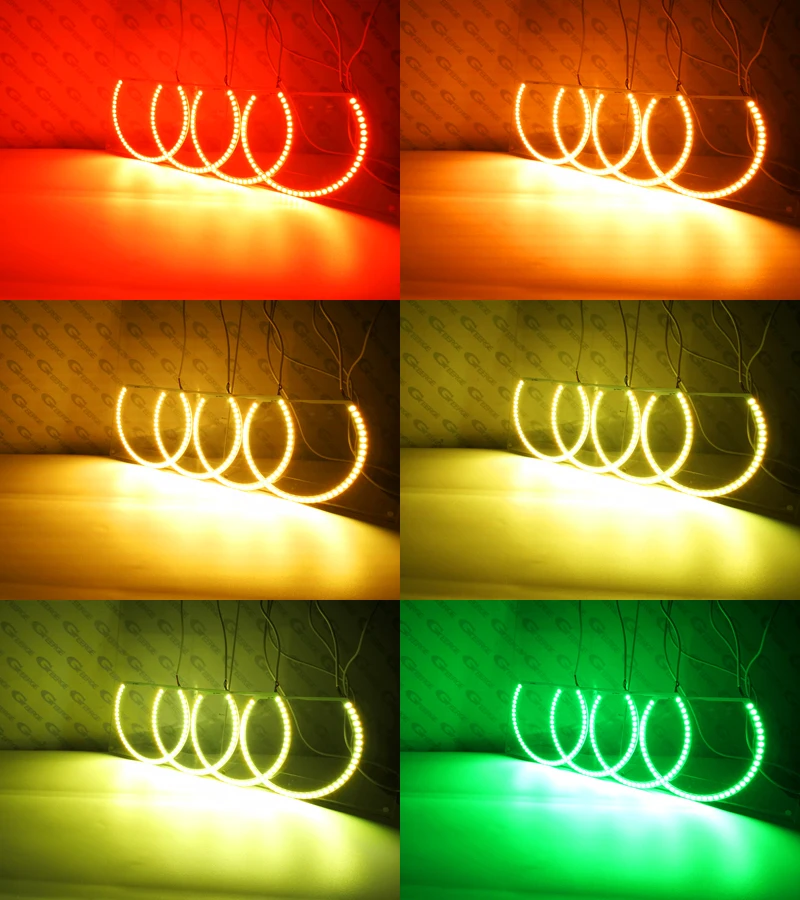닷지 챌린저 2008-2014 블루투스 앱 제어 주간 주행등 다색 초고휘도 RGB LED 엔젤 아이즈 키트 헤일로 링