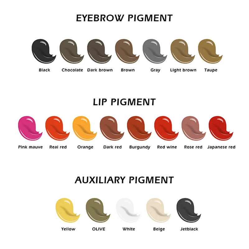 Vibrant 20-Color Tattoo Ink Set for Professional Permanent Makeup and Microblading